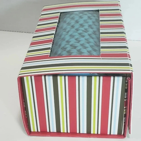 Teal Woven Basket Design 3" T  Wax Candle. - Picture 6 of 10